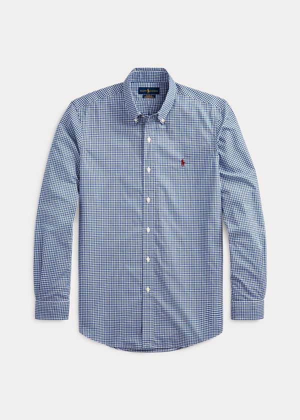 Men's Polo Ralph Lauren Custom Fit Gingham Shirts | 182674HYF